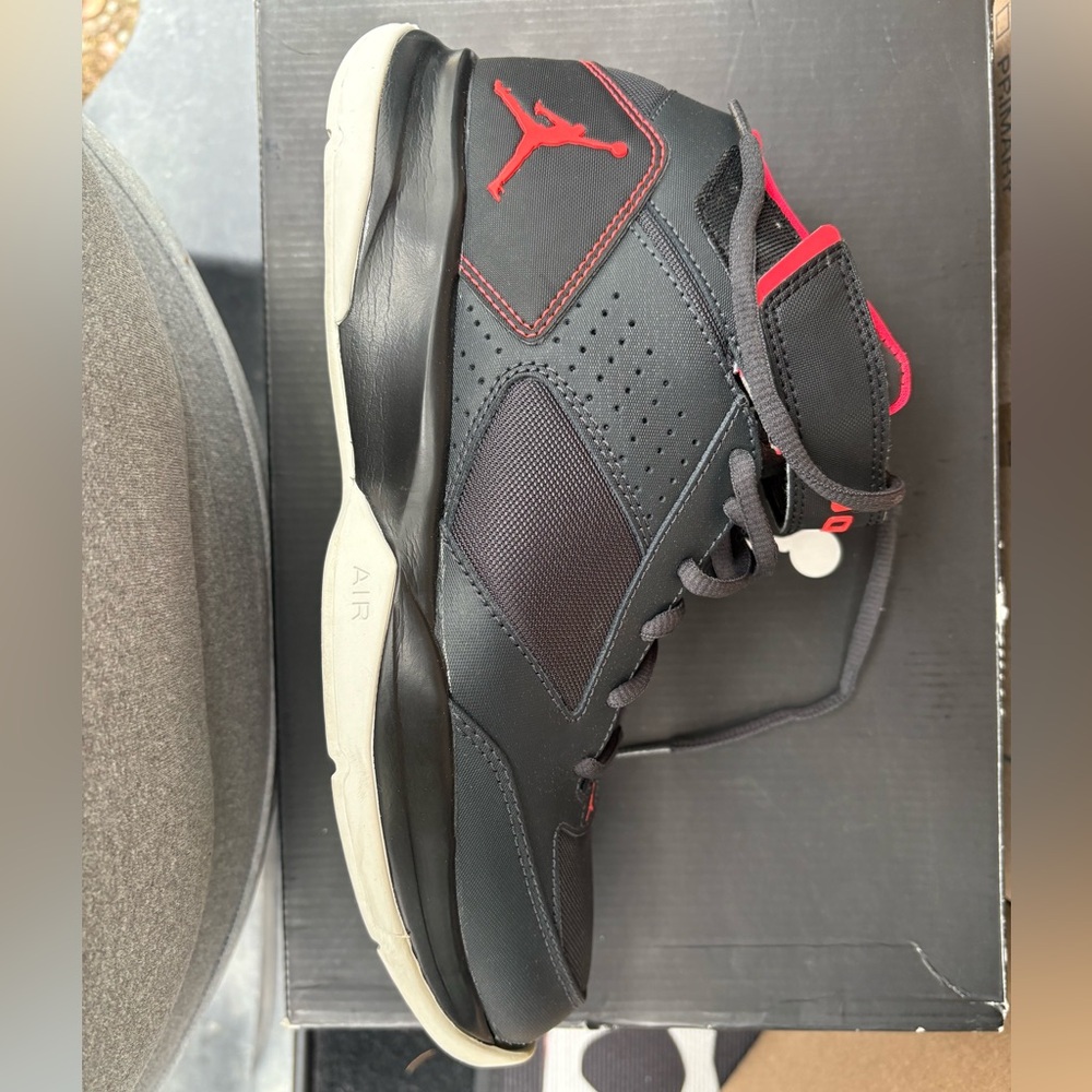 Jordan Black and Red Sneakers